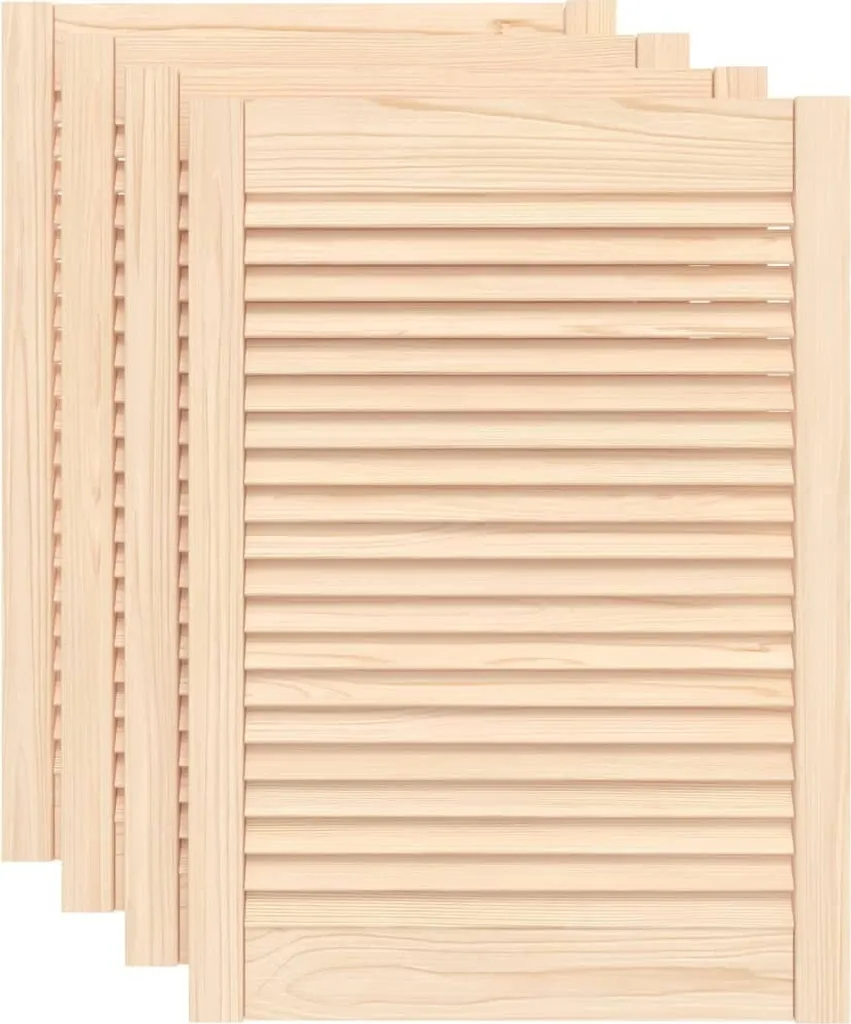 Set 4 Ante a Persiana in Pino Massiccio 69x49,4 cm - Stile Rustico