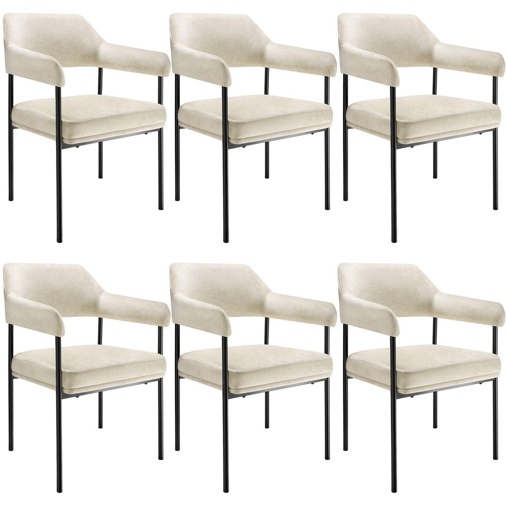tectake® Armlehnstuhl Doé gepolstert 58 x 62 x 85 cm Produktbild 