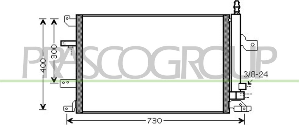 PRASCO VV042C002 - OE 30648954 Klimakondensator mit Trockner für S60 I (384), S80 I (184), V70 II (285), XC70 (295), XC90 I (275)