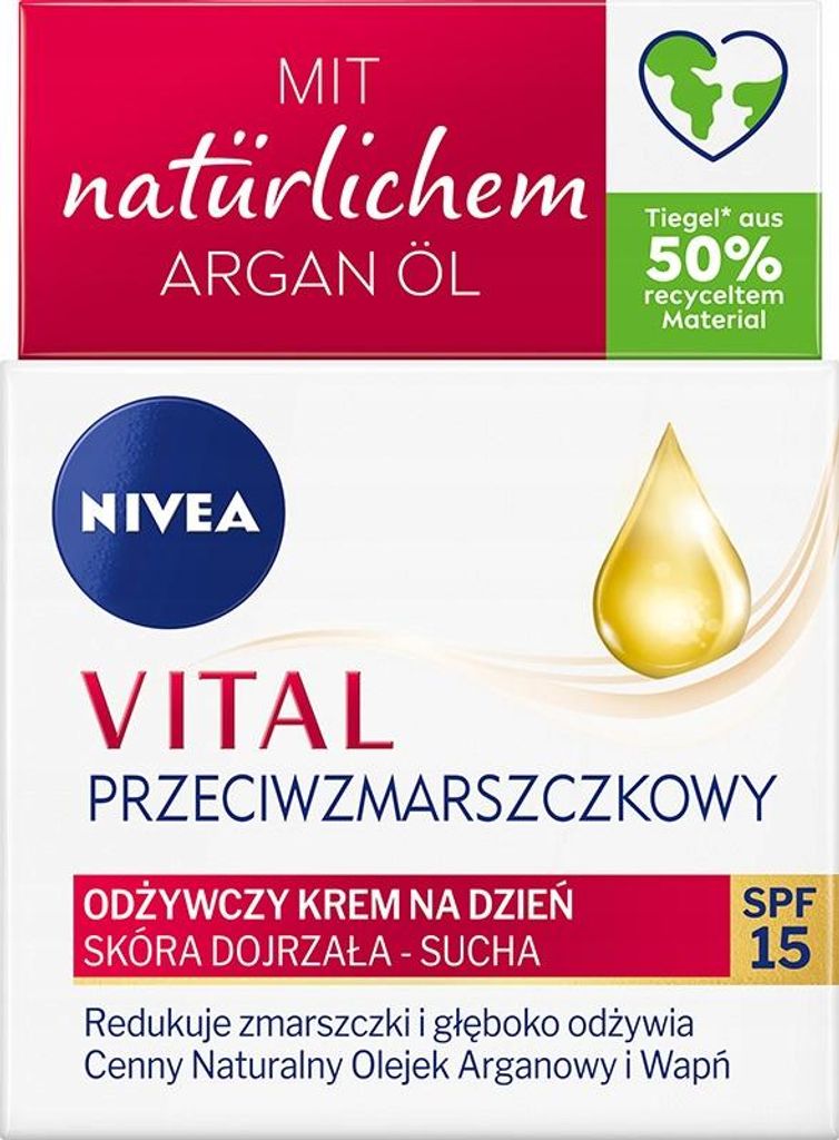 Nivea VITAL ANTI-FALTEN INTENSIV PLUS LSF 15 Gesichtscreme Produktbild 