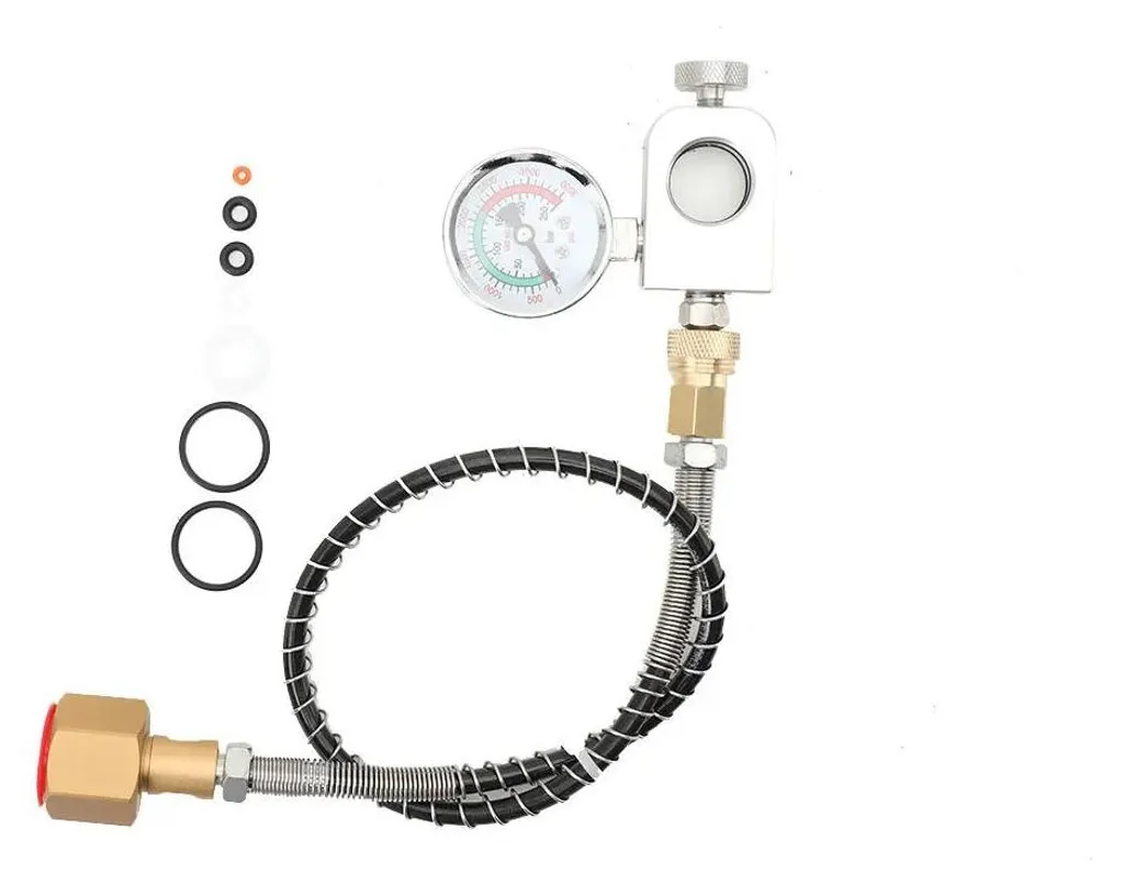 Station de recharge CO2 anti-fuite avec adaptateur 1500 PSI et flexible