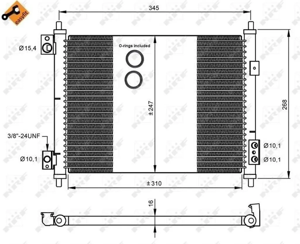 Condenseur climatisation anti-fuite pour remplacer OE 5001875568