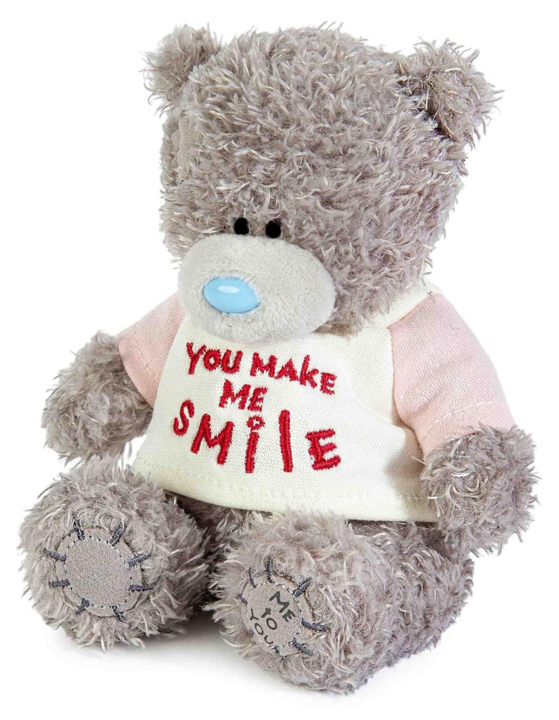 Bär „You Make Me Smile“ im Pullover, 11 cm