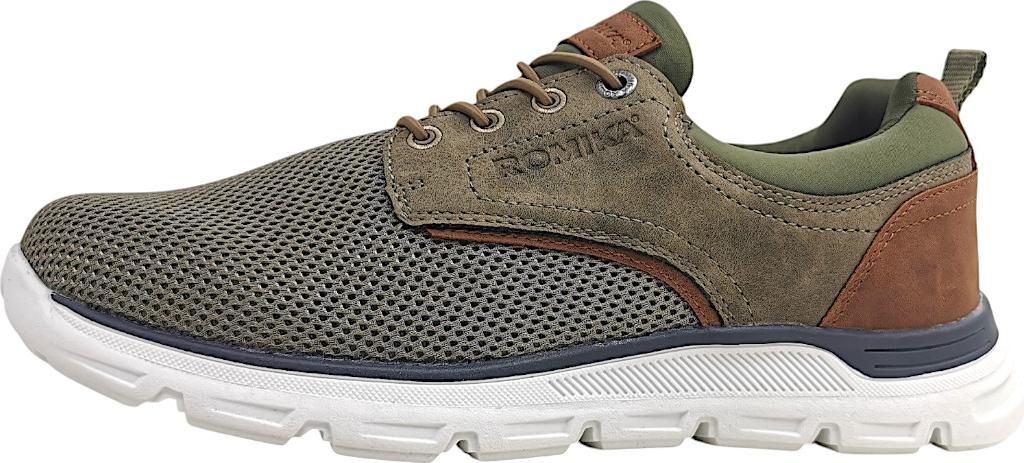 Romika Herrenschuhe Slipper sportlicher Schnürer Braun Freizeit, Schuhgröße:45 EU