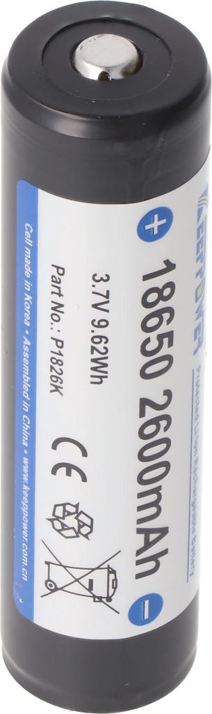 Keeppower 18650 - 2600mAh, 3,7V Li-Ion-Akku geschützt Produktbild 