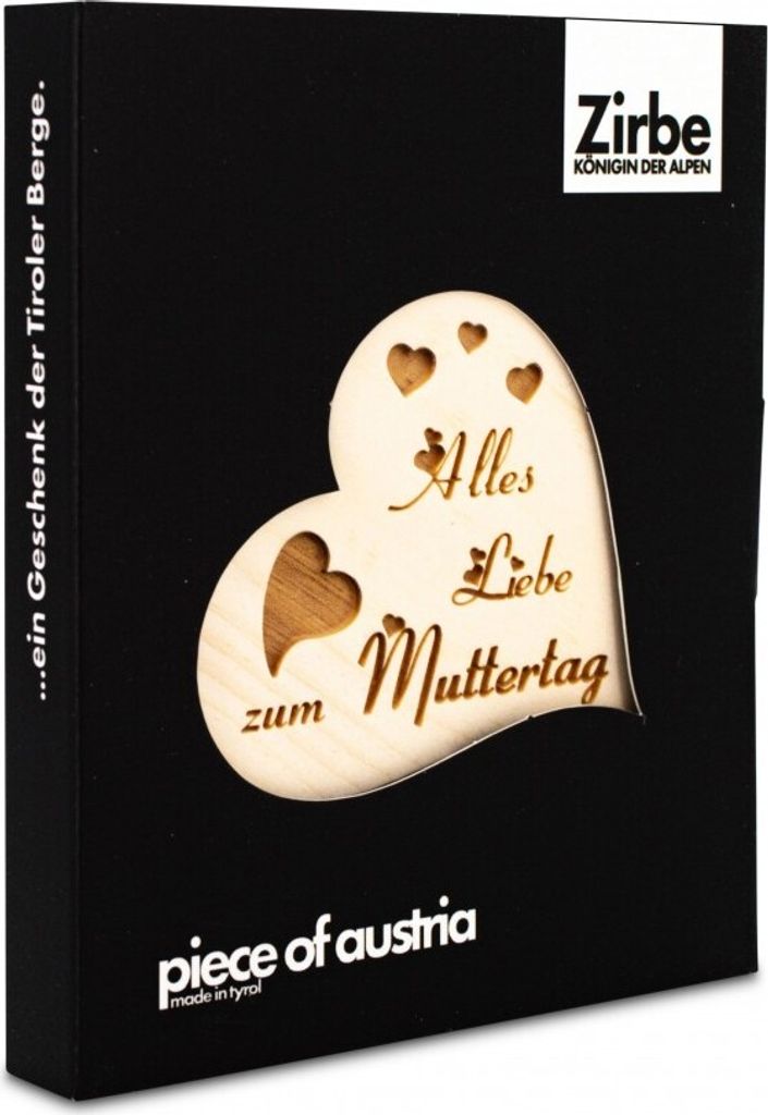 Zirbenherz Mini Alles Liebe zum Muttertag Produktbild 