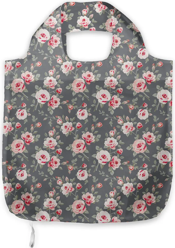 ABAKUHAUS Shabby Flora Borsa in tessuto, Rural Knospen Weinlese, Pratiche borse per lo shopping di tutti i giorni, Multicolore