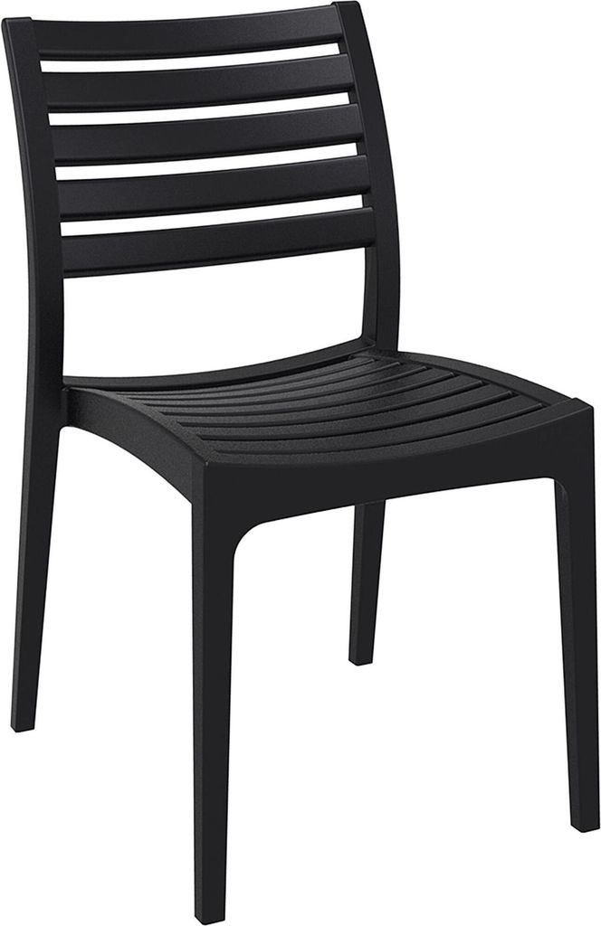 CLP Gartenstuhl Ares stapelbar und mit modernem Design Farbe schwarz