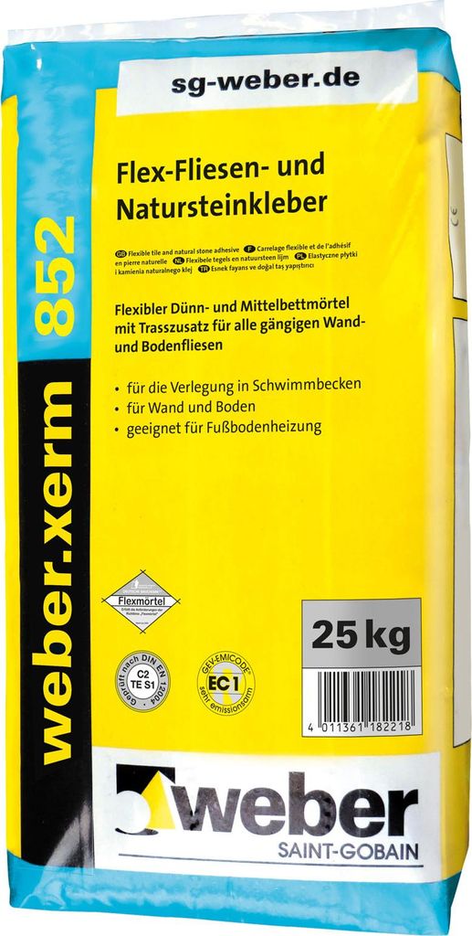 weber.xerm 852 Flex-Fliesenkleber 25kg grau