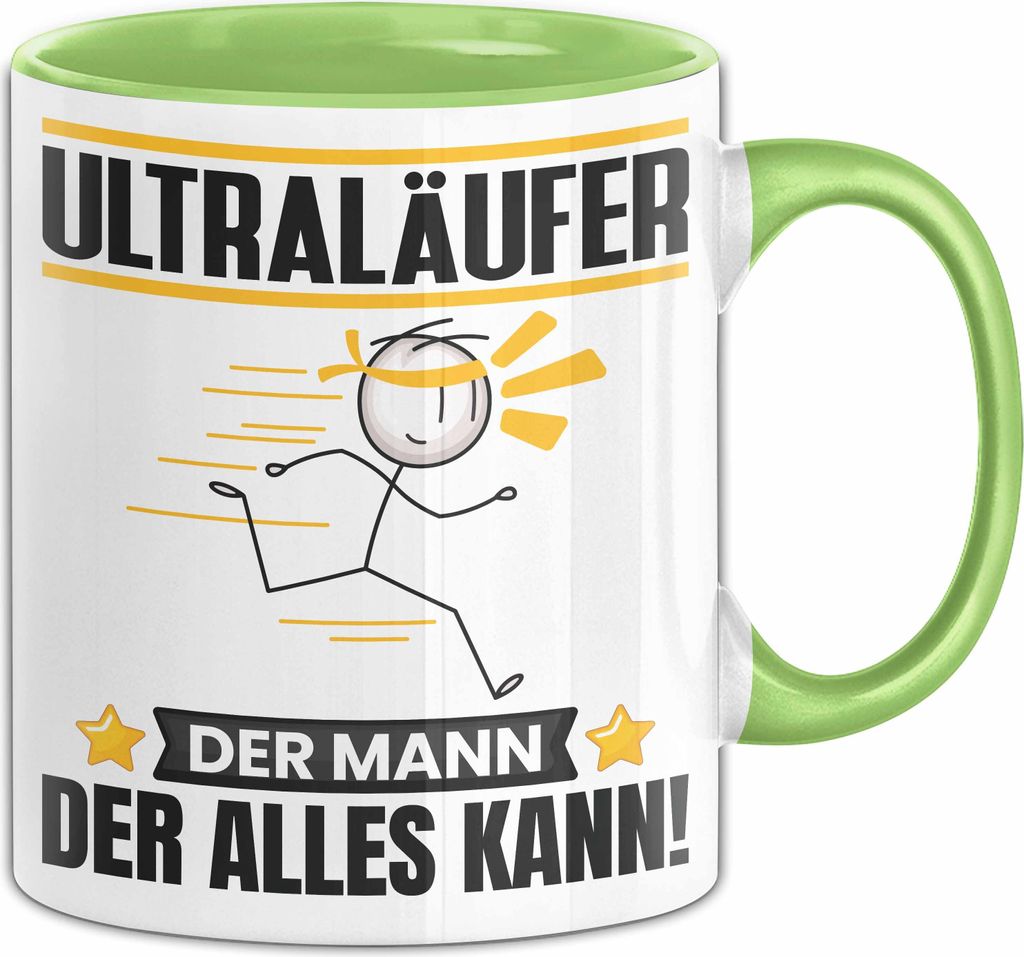 Ultraläufer Tasse Geschenk für Ultraläufer Der Mann Der Alles Kann Geschenkidee zum Geburtstag (Grün)