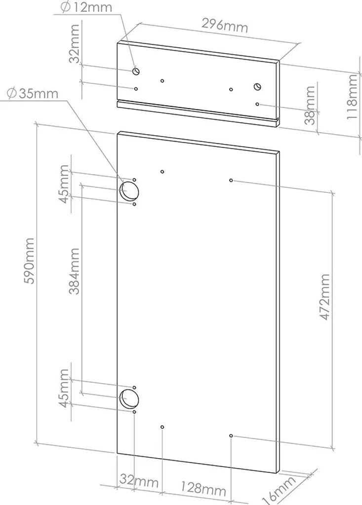 OFFERTA! Frontale Vicco R-Line Nero Lucido 30cm - Anta Base Cucina