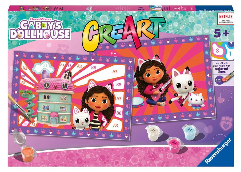 Ravensburger Creart Painting bei Nummer - Gabbys Poppenhuis