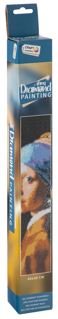 Tableau diamant fille avec perle 40x50cm Image du produit 