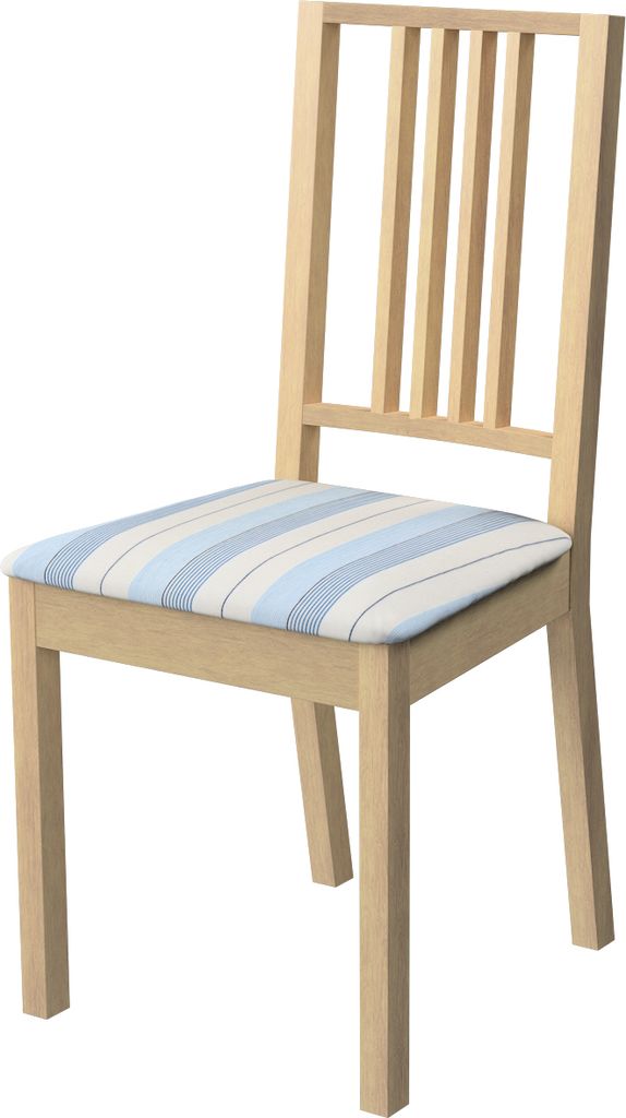 Dekoria Börje Sitzbezug, blau-weiß, Stuhlbezug Börje