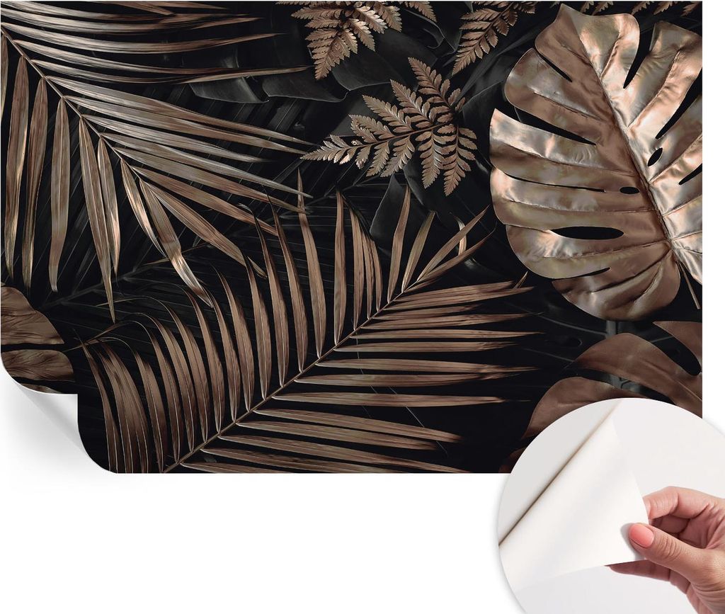 Selbstklebende Wandtapete - Dekorative Tapete für Wohnzimmer - Klebefolie für Wandbilder - Tapetenfolie für Wanddekoration - 104x70 cm - Exotisc...