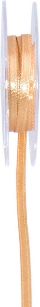 Satinband - Double Face - Schmal - Gold - ca. 3 mm Breite - 10 m Länge - VE = 8 Rollen (SB) - 34003-3-10-02