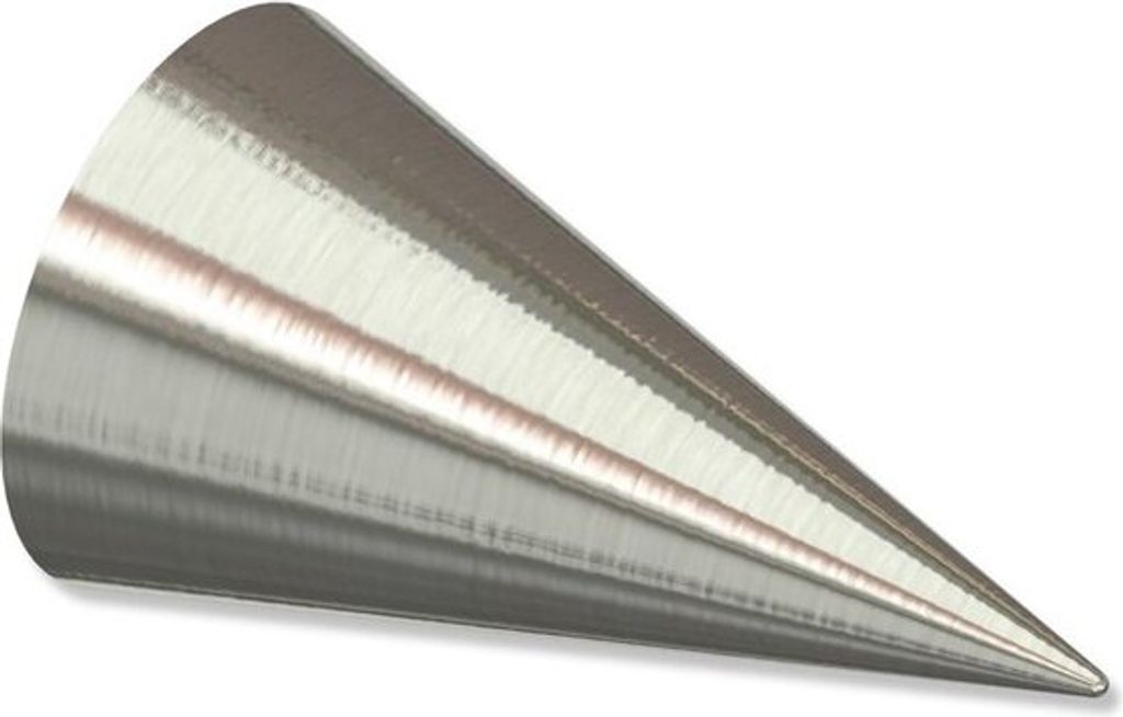 Interdeco Endstücke Kegel für Gardinenstangen 20 mm Ø, Edelstahl-Optik, Modell Savio (Packung 2 Stück)