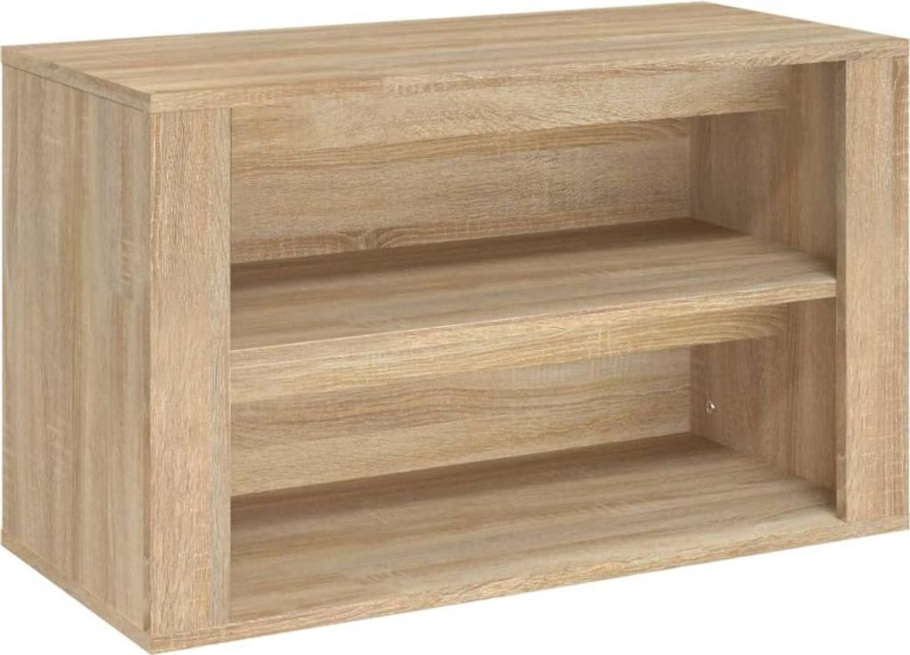 vidaXL Schuhregal Sonoma-Eiche 75x35x45 cm Holzwerkstoff