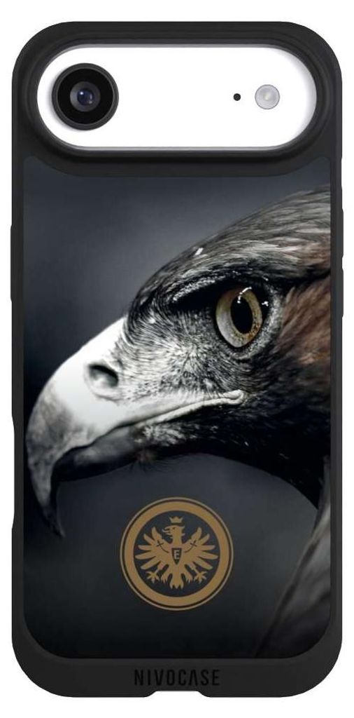 NIVOCASE Handyhülle für Apple iPhone Air Hülle NIVOpure Case Schwarz Adler Eintracht Frankfurt Offizielles Lizenzprodukt