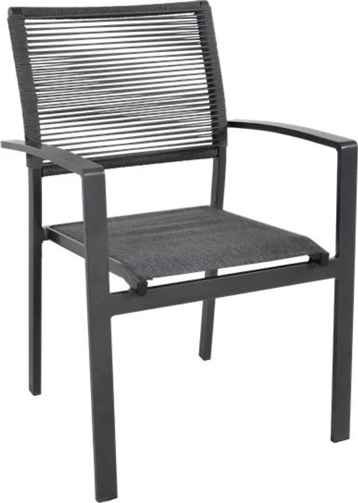 Sedia Design Rope Outdoor Alluminio Grigio 57x62x87 | Eleganza Moderna