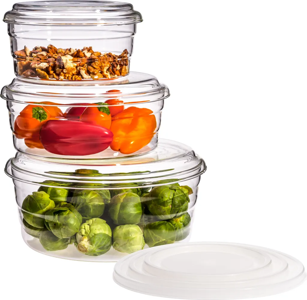 Set 3 Ciotole Microonde Centric GP Vetro Borosilicato Trendglas Jena