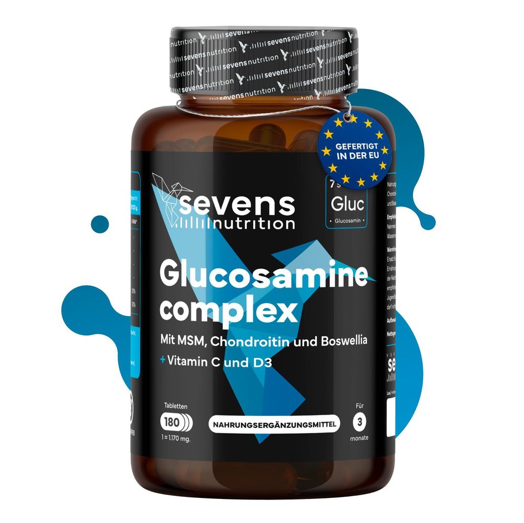 Glucosamin Chondroitin MSM Kapseln mit Boswellia 180 Kapseln – Sevens