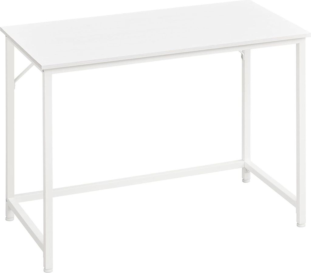 BlackVASAGLE Schreibtisch, Kleiner Computer-Schreibtisch, Büro für Arbeitszimmer, Schlafzimmer, 50 x 100 x 76 cm, Modernes Metallgestell, Ahorn W...
