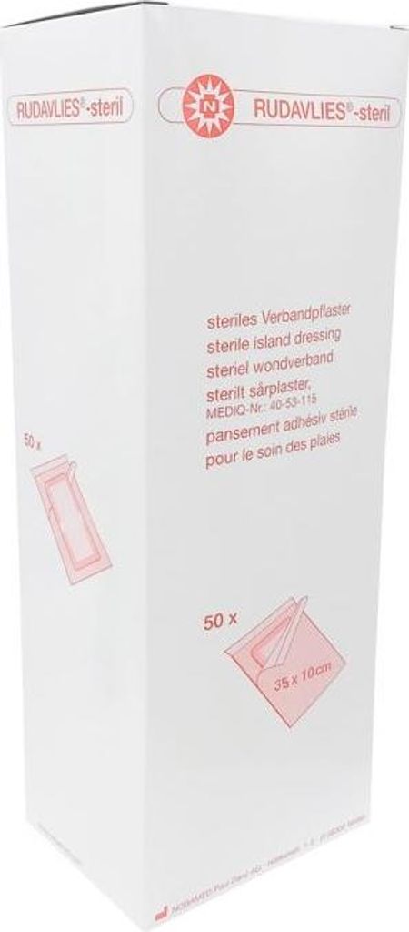 Noba Rudavlies-steril Wundpflaster, 35 x 10 cm, 50 Stück