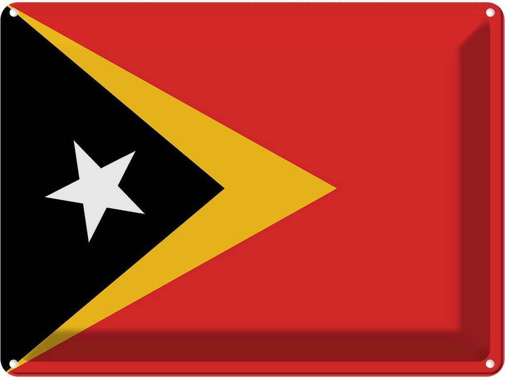 vianmo Blechschild 30x40 cm Osttimors East Timor Flagge Fahne Wappen