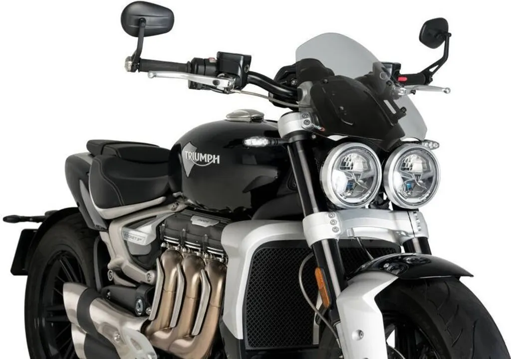 Réduisez la Fatigue en Moto avec l'Écran Puig pour Triumph Rocket 3 R