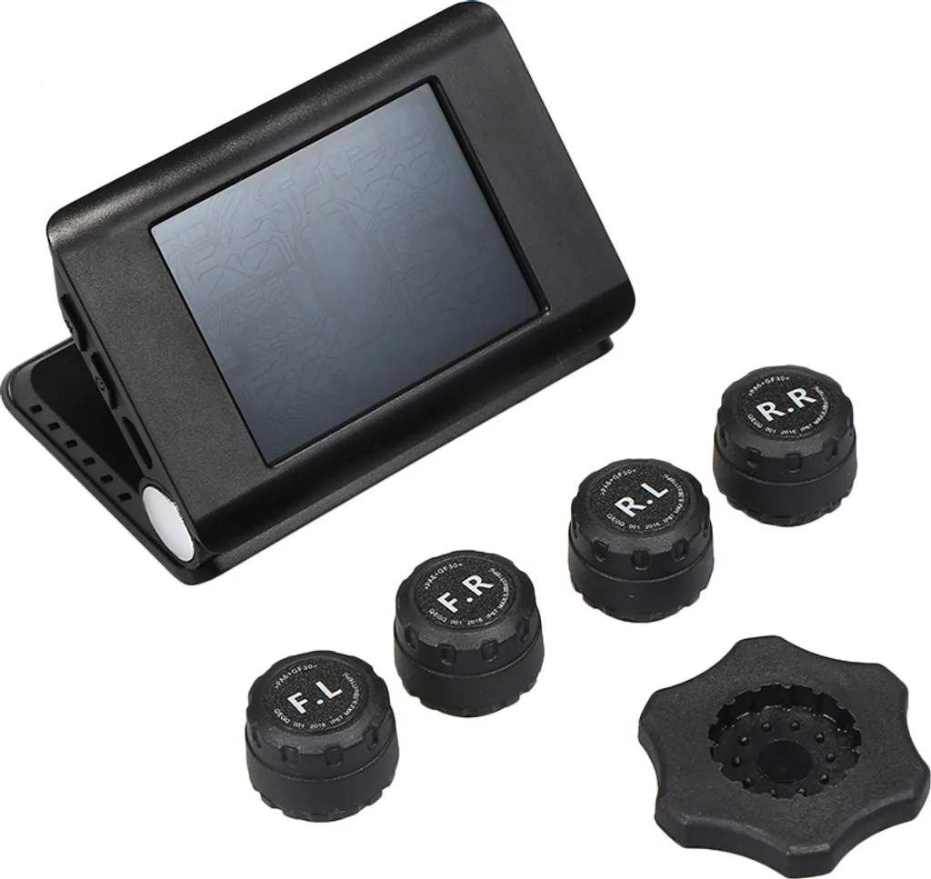 TPMS Pressione Pneumatici Auto Solare - Monitor Wireless per Parabrezza