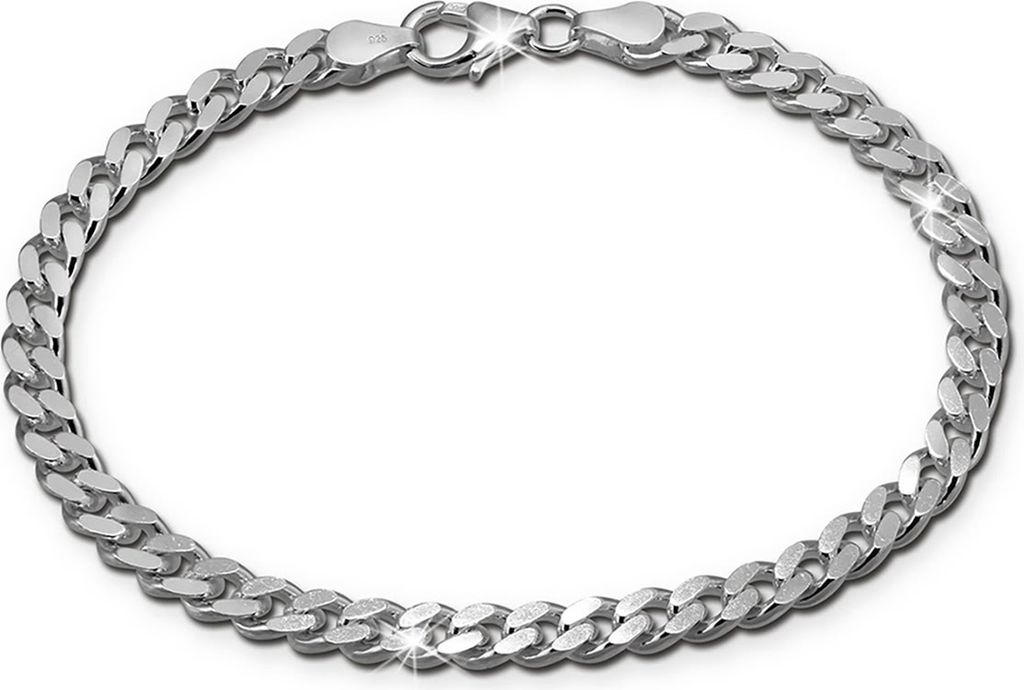 SilberDream 19cm Armband Panzer poliert silber Damen Herren Schmuck D2SDA2319J