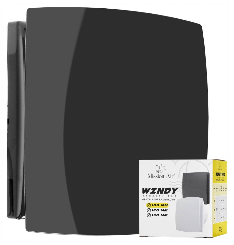 Badlüfter WINDY 100 S BLACK Produktbild 