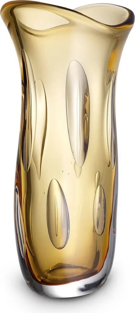 Vase décoratif orange pour salon et table - Accessoire de Luxe 39 cm