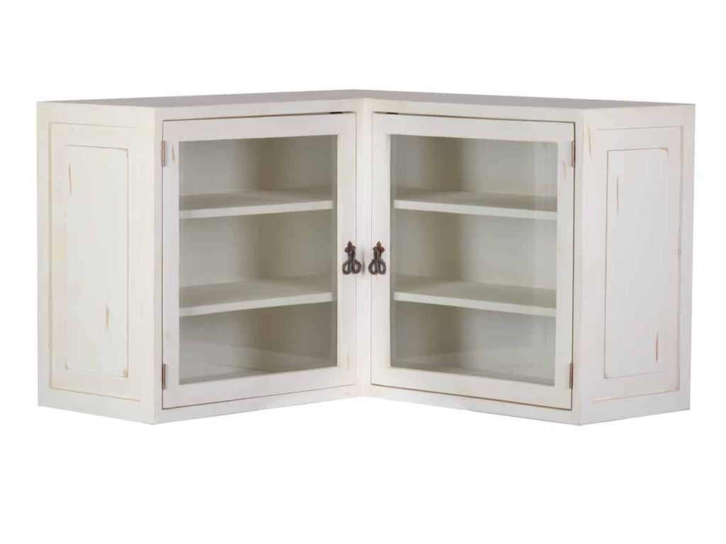 MiaMöbel Hängeschrank Mexico Möbel 100x66x100 cm Landhausstil Massivholz Pinie Weiß