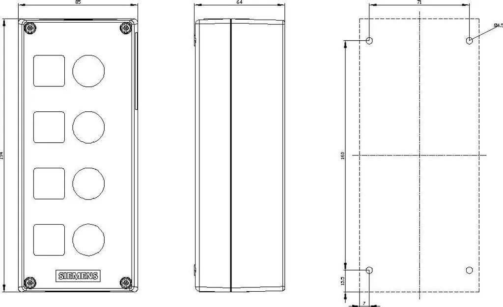 Boîtier vide 4 postes Siemens SIRIUS ACT : sécurisez vos commandes 3SU1 - 2