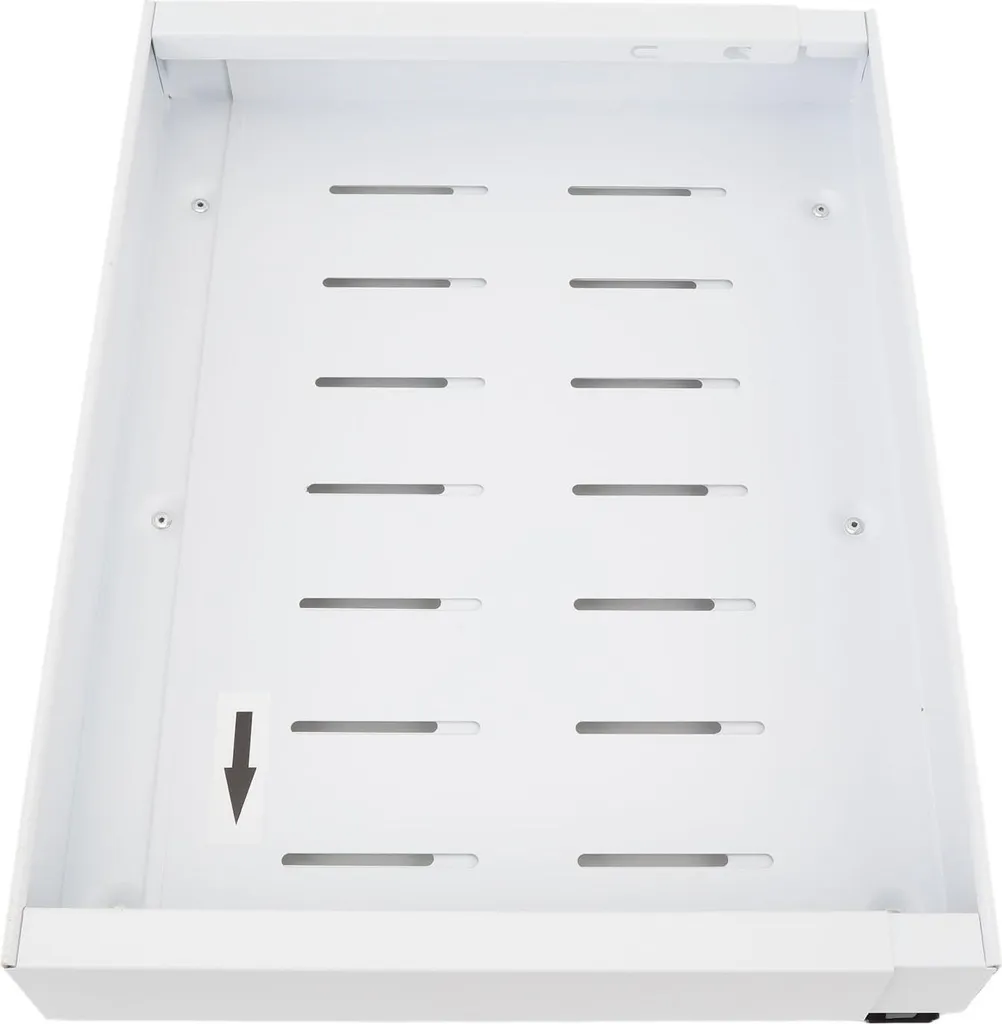 Tiroir coulissant métal pour meuble de cuisine blanc rangement facile