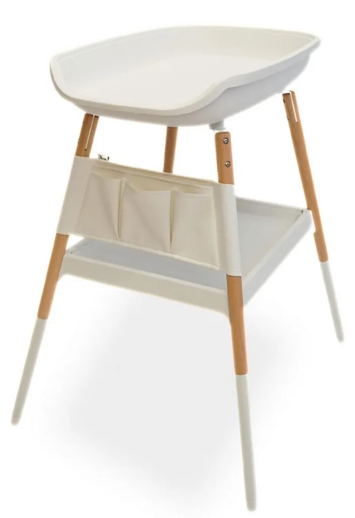 Table à langer Balneo Pure White gain de place pour salle de bain et chambre