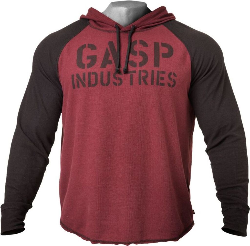 GASP Long Sleeve Thermal Hoodie (220733) Maroon L