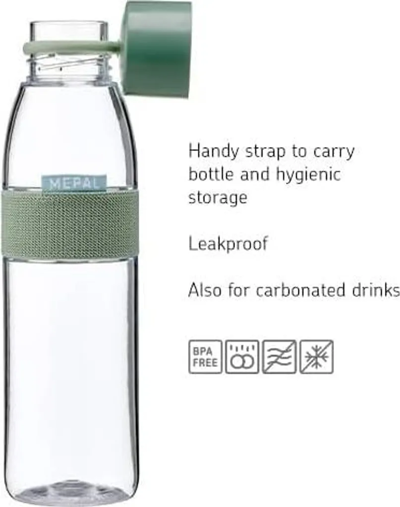 Borraccia Sportiva Mepal Ellipse 500ml Nordic Blue Anti-Perdita - 2