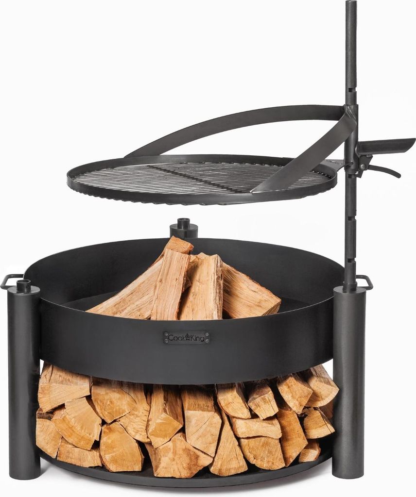 Feuerschalen-Set Washington Stahl Ø 80 cm mit Grillrost Ø 60 cm