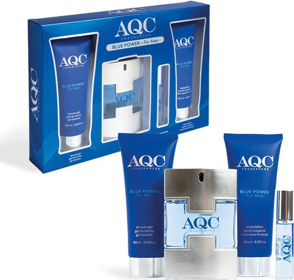 Elegantes Geschenkset mit Kosmetik für Männer Blue Power for men AQC