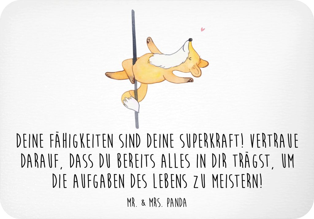 Mr. & Mrs. Panda magnet Vertrauen in Fähigkeiten - Weiß - Geschenk, haftmagnet, Herausforderungen meistern, Lebensaufgaben, Notizhalter, an sich ...