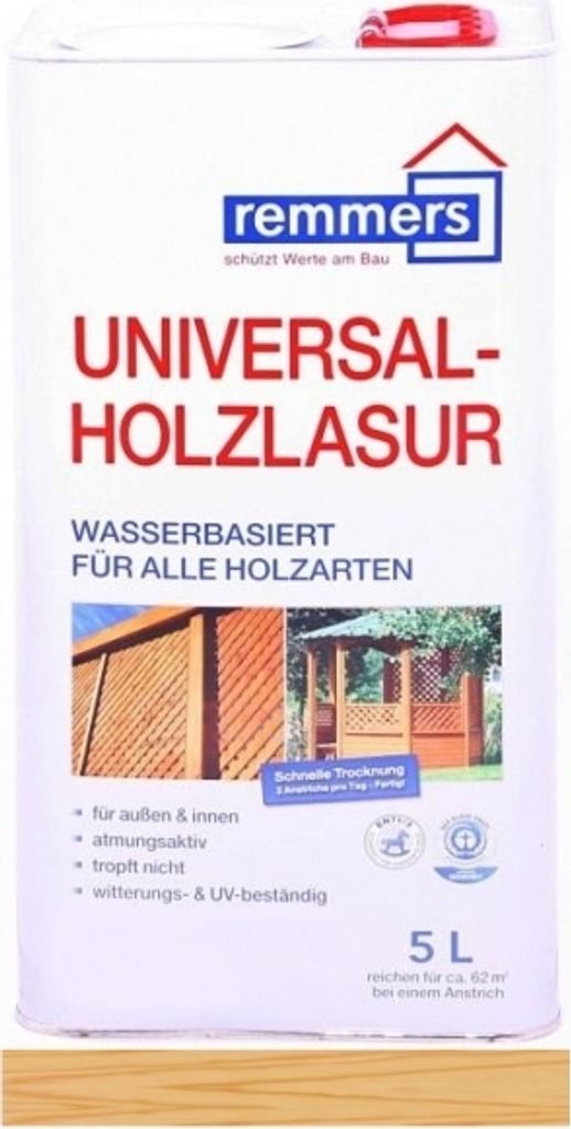 Remmers Aidol Universal-Holzlasur außen und Innen 5L, Farblos
