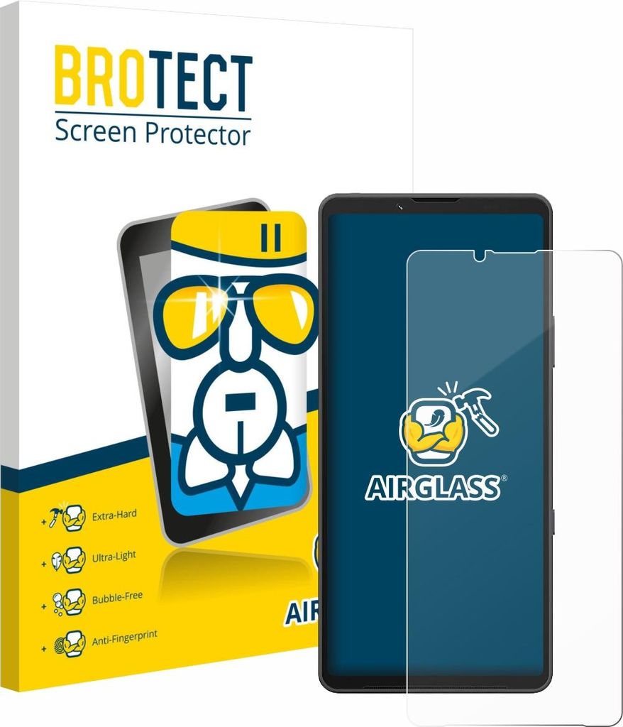 BROTECT Schutzglas für Sony Xperia 10 VII (case-friendly) Schutzfolie Panzer Folie Glas Display Schutz klar