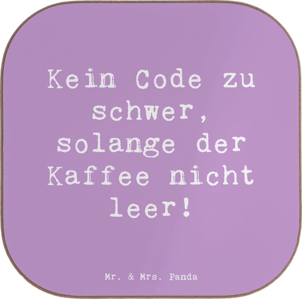 Mr. & Mrs. Panda Untersetzer für Gläser Spruch Code und Kaffee - Lavendeltraum - Geschenk, handgefertigte Geschenke, Coaster, Codieren, Programmi...