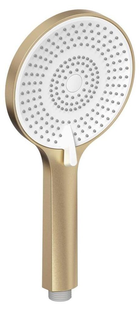 Massage-Handbrause, 3 Duschmodi, Silikondüsen, Durch. 120mm, ABS/lichtes Gold matt