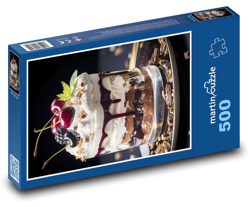Puzzle 500 Dessert mit Sahne und Früchten - martinpuzzle Produktbild 