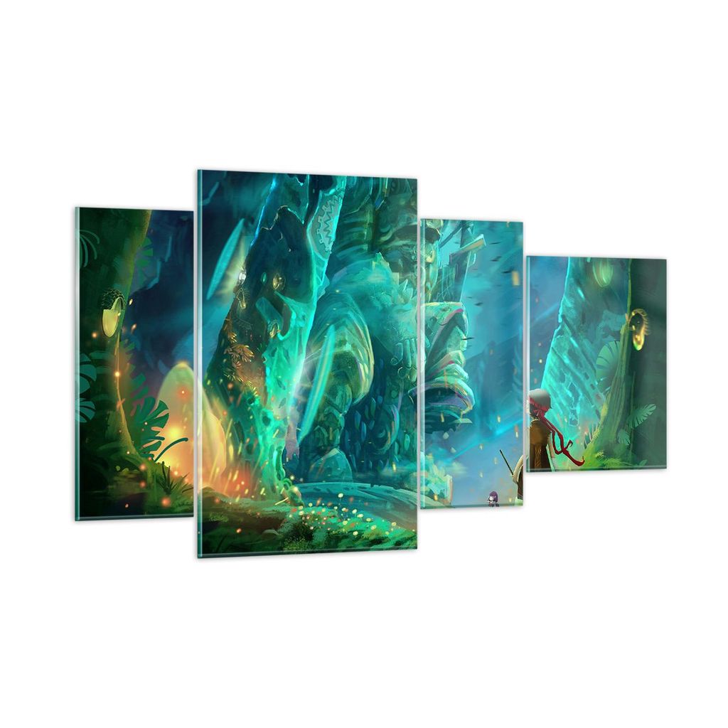 Bilder auf glas - Alt höhle geheimnis spaß - 120x70cm - Glasbilder - Wandbilder - Kunstdruck - zum Aufhängen bereit - Wanddekoration aus Glas - ...