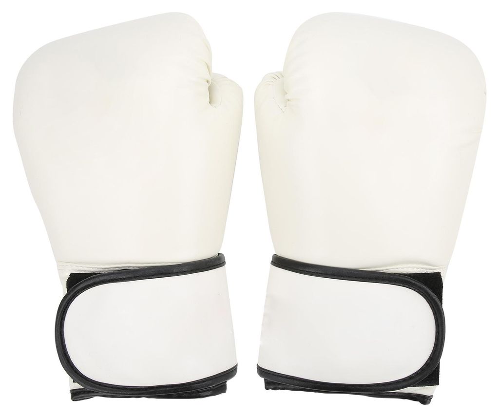 Atmungsaktive Boxhandschuhe für Erwachsene, Boxsack, Kickboxen, MMA-Training, Weiß